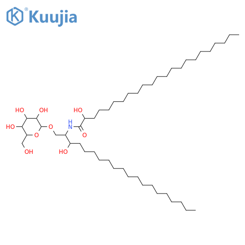 2-Amino-1,3-eicosanediol; (2S,3R)-form, N-(2R-Hydroxytricosanoyl), 1-O-β-D-glucopyranoside structure