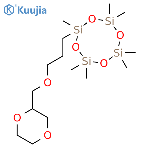 Cyclotetrasiloxane, [3-(1,4-dioxan-2-ylmethoxy)propyl]heptamethyl- structure
