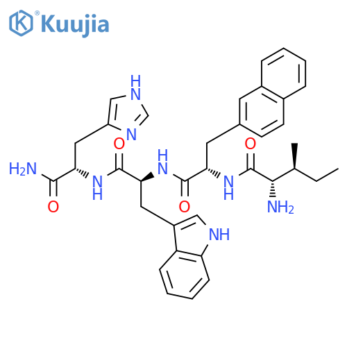 L-Histidinamide, L-isoleucyl-3-(2-naphthalenyl)-L-alanyl-L-tryptophyl- structure