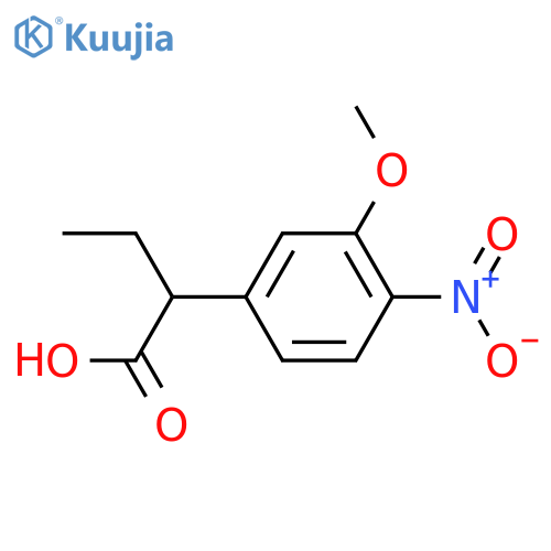 2-(3-methoxy-4-nitrophenyl)butanoic acid structure