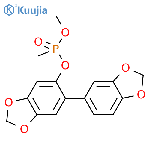PHOSPHONIC ACID, METHYL-, [5,5'-BI-1,3-BENZODIOXOL]-6-YL METHYL ESTER structure