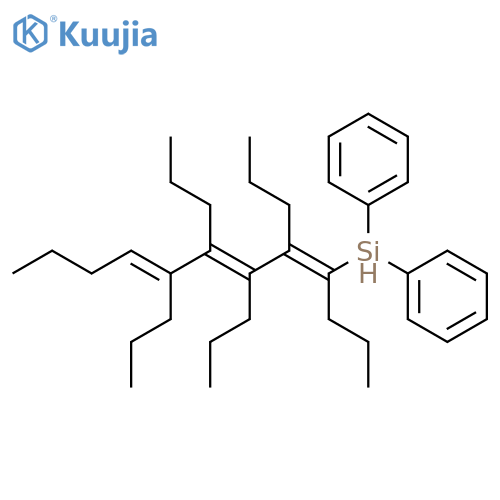 Silane, (1,2,3,4,5-pentapropyl-1,3,5-nonatrienyl)diphenyl- structure