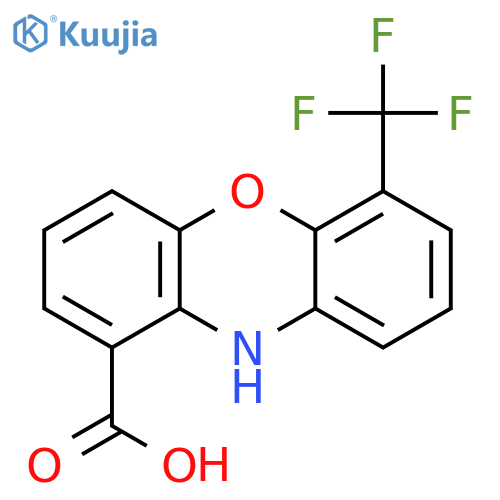 10H-Phenoxazine-1-carboxylicacid, 6-(trifluoromethyl)- structure