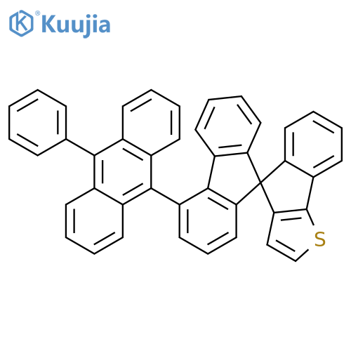 Spiro[9H-fluorene-9,4'-[4H]indeno[1,2-b]thiophene], 4-(10-phenyl-9-anthracenyl)- structure