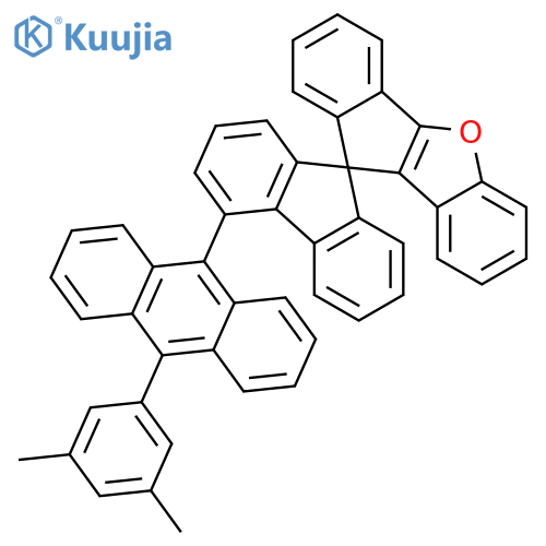 Spiro[10H-benz[b]indeno[2,1-d]furan-10,9'-[9H]fluorene], 4'-[10-(3,5-dimethylphenyl)-9-anthracenyl]- structure