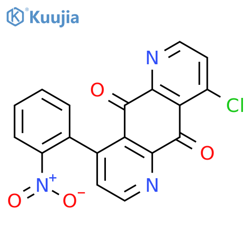 4-chloro-9-(2-nitrophenyl)pyrido[2,3-g]quinoline-5,10-dione structure
