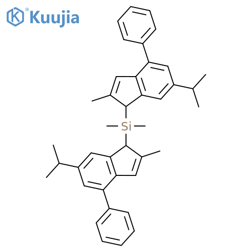 SILANE, DIMETHYLBIS[2-METHYL-6-(1-METHYLETHYL)-4-PHENYL-1H-INDEN-1-YL]- structure