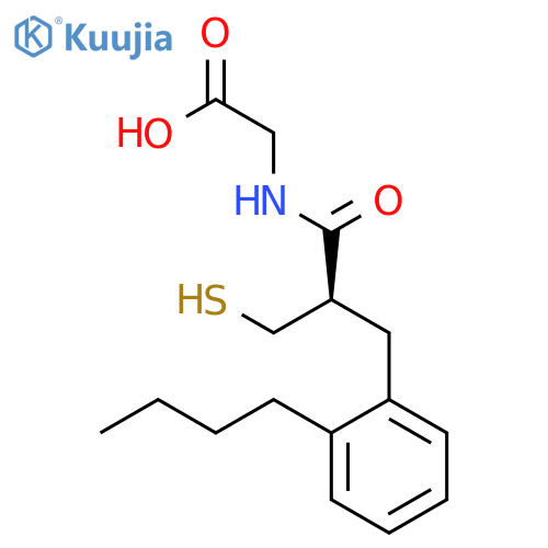Glycine, N-[(2R)-3-(2-butylphenyl)-2-(mercaptomethyl)-1-oxopropyl]- structure