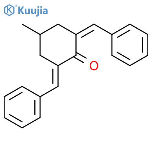 Cyclohexanone, 4-methyl-2,6-bis(phenylmethylene)- structure