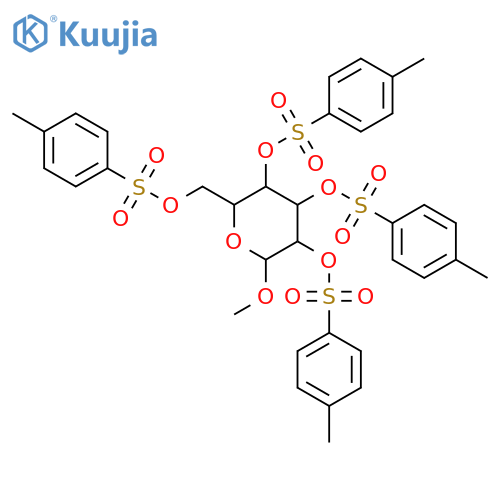[6-methoxy-3,4,5-tris-(4-methylphenyl)sulfonyloxyoxan-2-yl]methyl 4-methylbenzenesulfonate structure