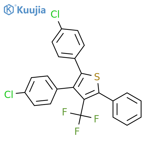 Thiophene, 2,3-bis(4-chlorophenyl)-5-phenyl-4-(trifluoromethyl)- structure
