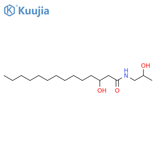 Tetradecanamide, 3-hydroxy-N-(2-hydroxypropyl)- structure