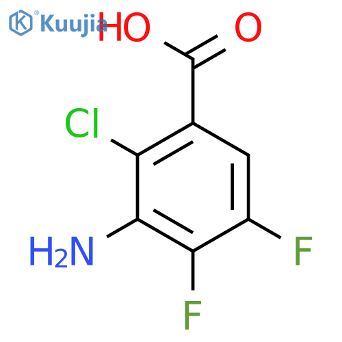 3-amino-2-chloro-4,5-difluorobenzoic acid structure