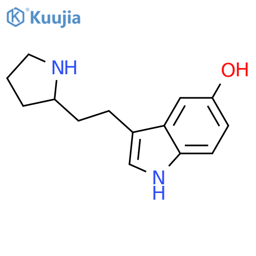 3-[2-(pyrrolidin-2-yl)ethyl]-1H-indol-5-ol structure