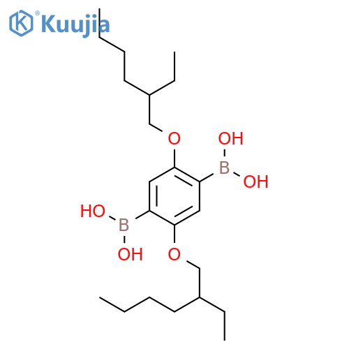 Boronic acid, [2,5-bis[(2-ethylhexyl)oxy]-1,4-phenylene]bis- structure