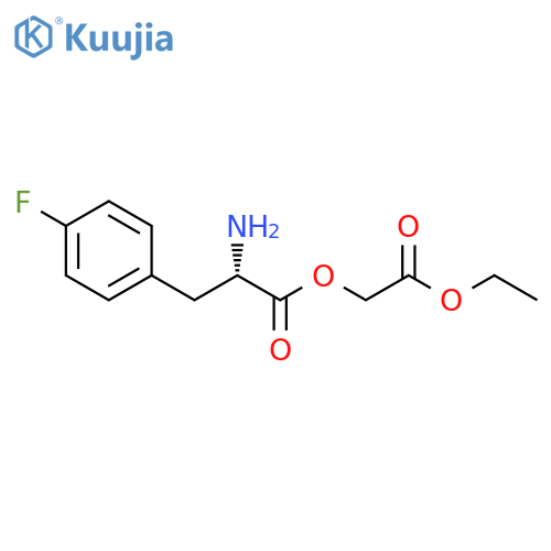 PHENYLALANINE, 4-FLUORO-, 2-ETHOXY-2-OXOETHYL ESTER structure