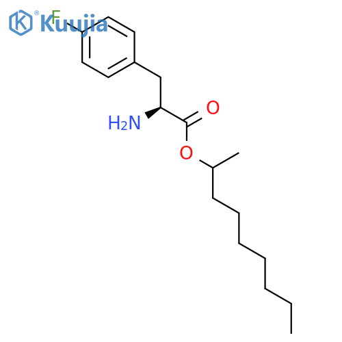 Phenylalanine, 4-fluoro-, 1-methyloctyl ester structure