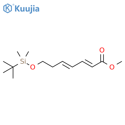 2,4-Heptadienoic acid, 7-[[(1,1-dimethylethyl)dimethylsilyl]oxy]-, methylester, (2E,4E)- structure