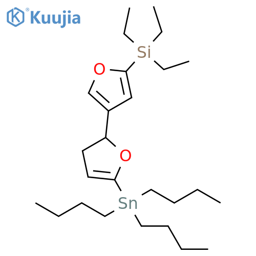 Silane, [2,3-dihydro-5-(tributylstannyl)[2,3'-bifuran]-5'-yl]triethyl- structure