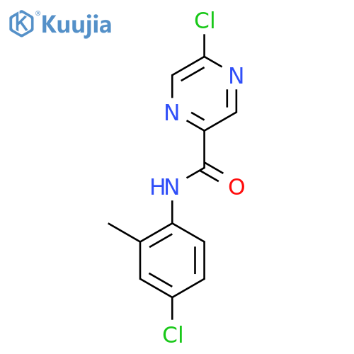 5-chloro-N-(4-chloro-2-methylphenyl)pyrazine-2-carboxamide structure