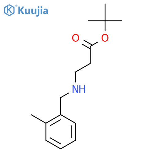 tert-butyl 3-{(2-methylphenyl)methylamino}propanoate structure