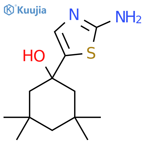 1-(2-amino-1,3-thiazol-5-yl)-3,3,5,5-tetramethylcyclohexan-1-ol structure