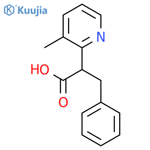 2-(3-methylpyridin-2-yl)-3-phenylpropanoic acid structure