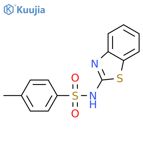N-(1,3-benzothiazol-2-yl)-4-methylbenzene-1-sulfonamide structure