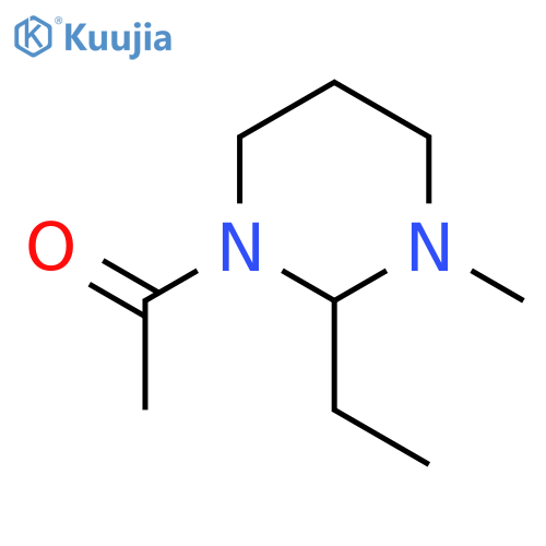 Ethanone,1-(2-ethyltetrahydro-3-methyl-1(2H)-pyrimidinyl)- structure