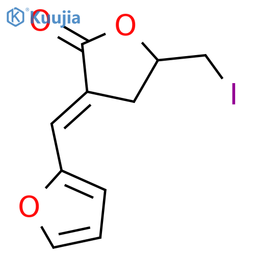 2(3H)-Furanone, 3-(2-furanylmethylene)dihydro-5-(iodomethyl)- structure