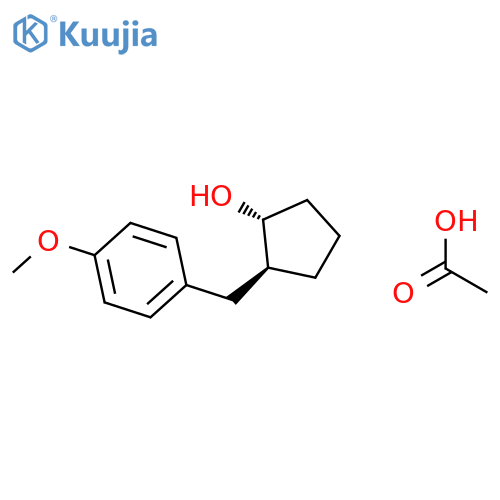 Cyclopentanol, 2-[(4-methoxyphenyl)methyl]-, acetate, trans- structure