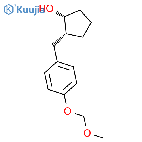 Cyclopentanol, 2-[[4-(methoxymethoxy)phenyl]methyl]-, (1R,2R)- structure