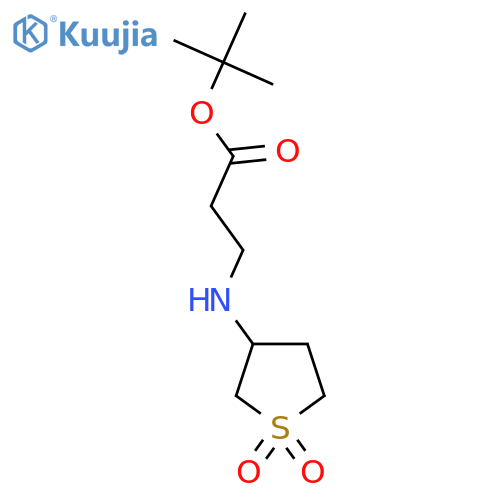 tert-butyl 3-(1,1-dioxo-1lambda6-thiolan-3-yl)aminopropanoate structure