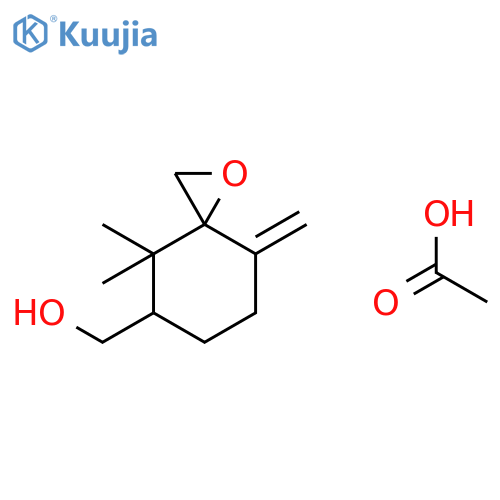 1-Oxaspiro[2.5]octane-5-methanol, 4,4-dimethyl-8-methylene-, acetate structure