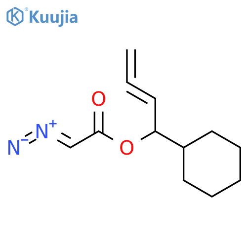 Acetic acid, diazo-, 1-cyclohexyl-2,3-butadienyl ester structure