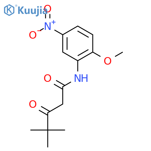 Pentanamide,N-(2-methoxy-5-nitrophenyl)-4,4-dimethyl-3-oxo- structure