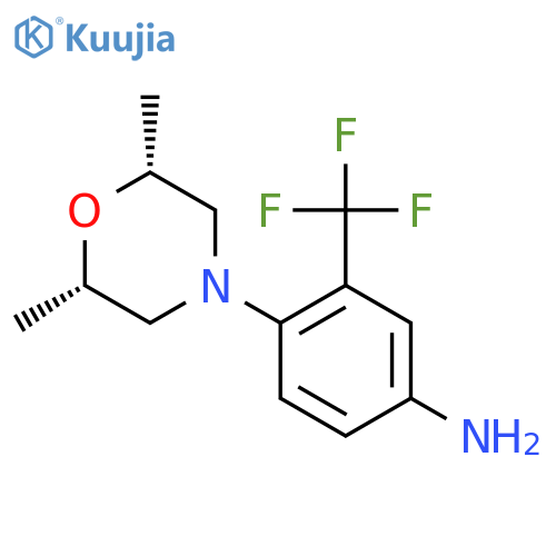 4-[(2R,6S)-2,6-Dimethylmorpholin-4-yl]-3-(trifluoromethyl)aniline structure