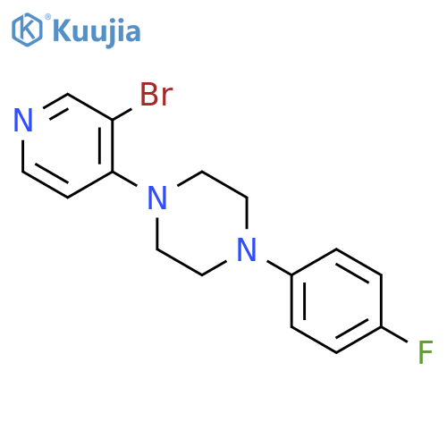 1-(3-bromopyridin-4-yl)-4-(4-fluorophenyl)piperazine structure