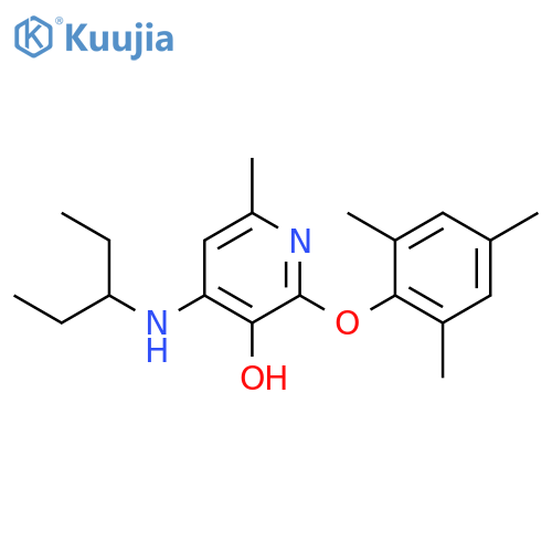 3-Pyridinol,4-[(1-ethylpropyl)amino]-6-methyl-2-(2,4,6-trimethylphenoxy)- structure
