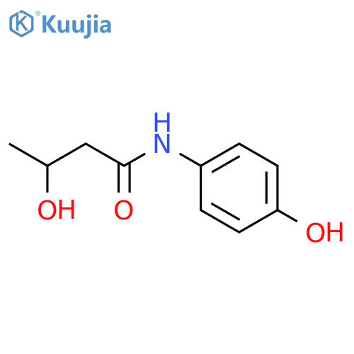 3-hydroxy-N-(4-hydroxyphenyl)butanamide structure