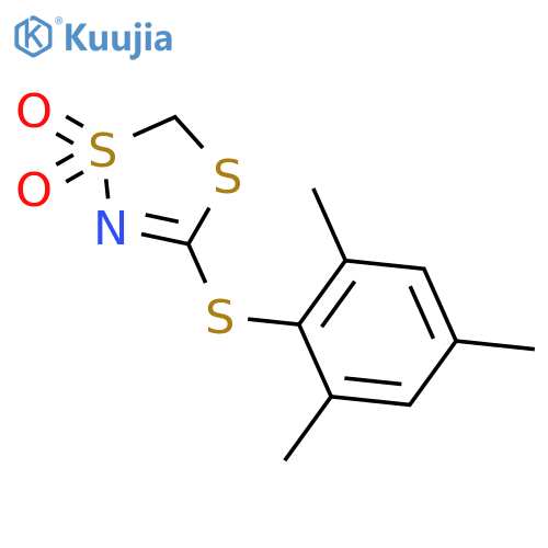 1,4,2-Dithiazole, 3-[(2,4,6-trimethylphenyl)thio]-, 1,1-dioxide structure