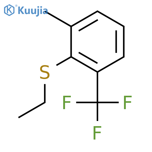Benzene, 2-(ethylthio)-1-methyl-3-(trifluoromethyl)- structure