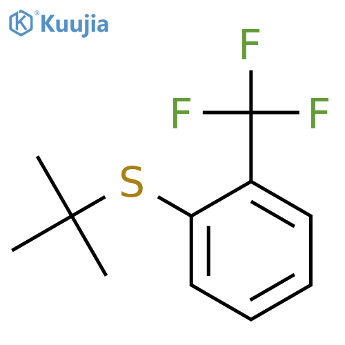 Benzene, 1-[(1,1-dimethylethyl)thio]-2-(trifluoromethyl)- structure
