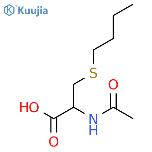 (2R)-3-(butylsulfanyl)-2-acetamidopropanoic acid structure