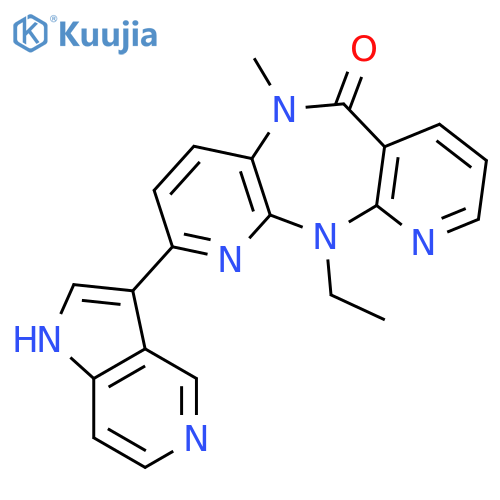 11-ethyl-5-methyl-2-(1H-pyrrolo[3,2-c]pyridin-3-yl)-5,11-dihydro-6H-dipyrido[3,2-b:2',3'-e][1,4]diazepin-6-one structure