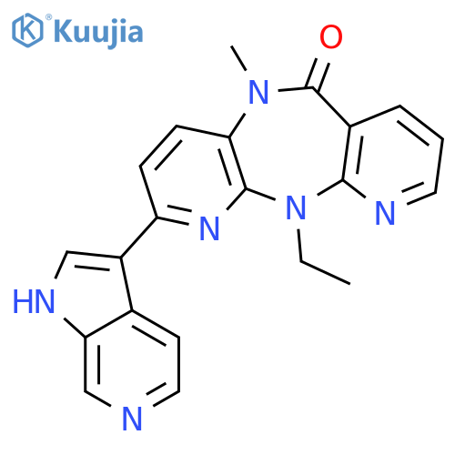 11-ethyl-5-methyl-2-(1H-pyrrolo[2,3-c]pyridin-3-yl)-5,11-dihydro-6H-dipyrido[3,2-b:2',3'-e][1,4]diazepin-6-one structure