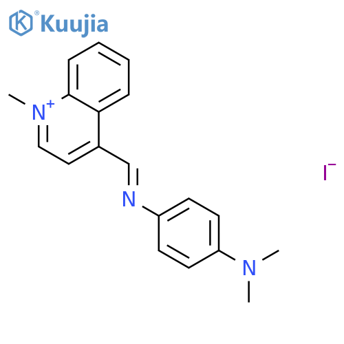Quinolinium,4-[[[4-(dimethylamino)phenyl]imino]methyl]-1-methyl-, iodide (1:1) structure