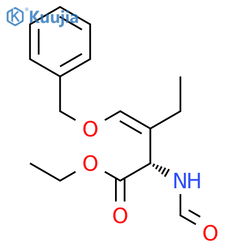 Norvaline, N-formyl-3-[(phenylmethoxy)methylene]-, ethyl ester, (3E)- structure