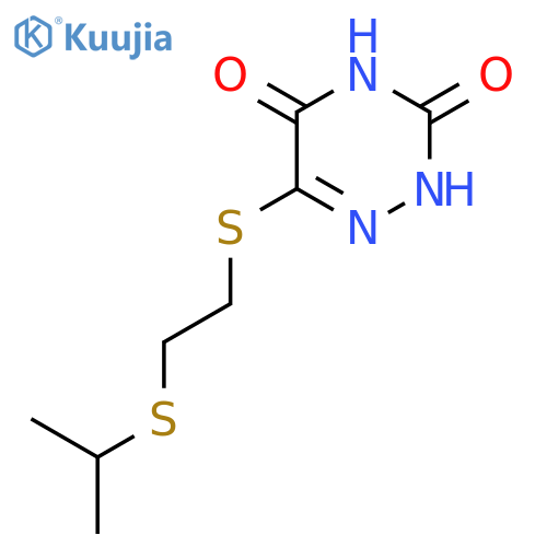 1,2,4-TRIAZINE-3,5(2H,4H)-DIONE, 6-[[2-[(1-METHYLETHYL)THIO]ETHYL]THIO]- structure