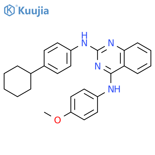 2,4-Quinazolinediamine, N2-(4-cyclohexylphenyl)-N4-(4-methoxyphenyl)- structure